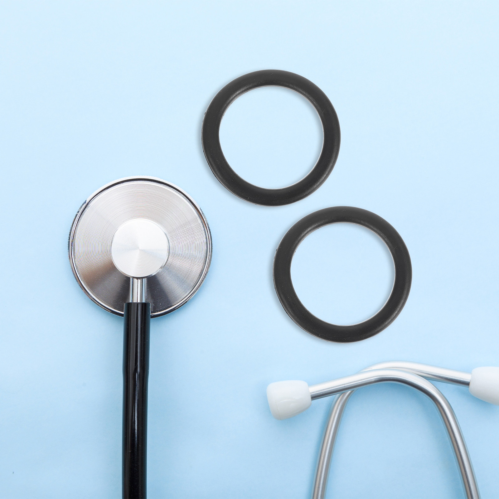 Stethoscope - 10 Adet Stetoskop Diyafram Soğuk Halkası,