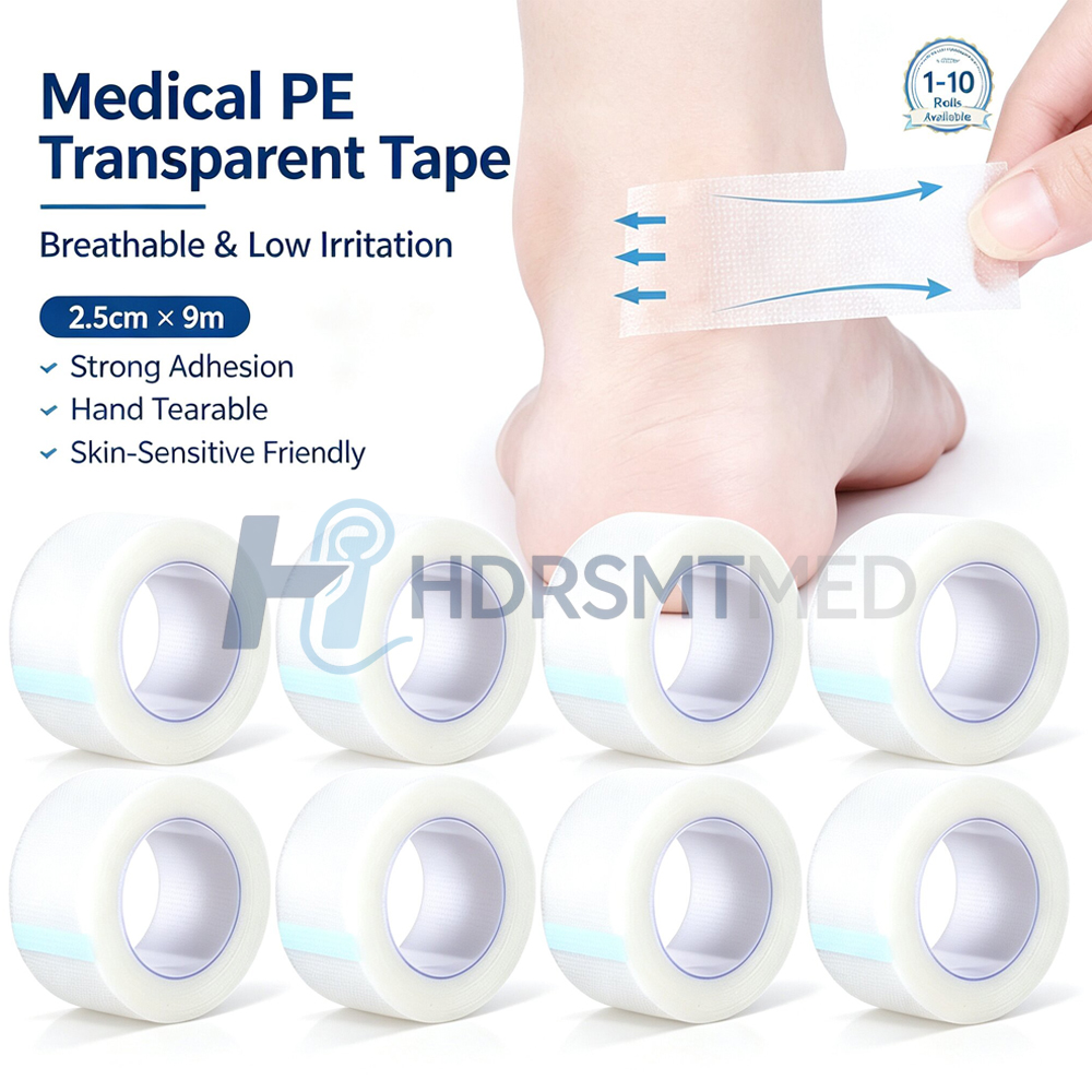 Medical Tape - 1-10 Rulo Şeffaf Tıbbi Bant, Yapışkanlı