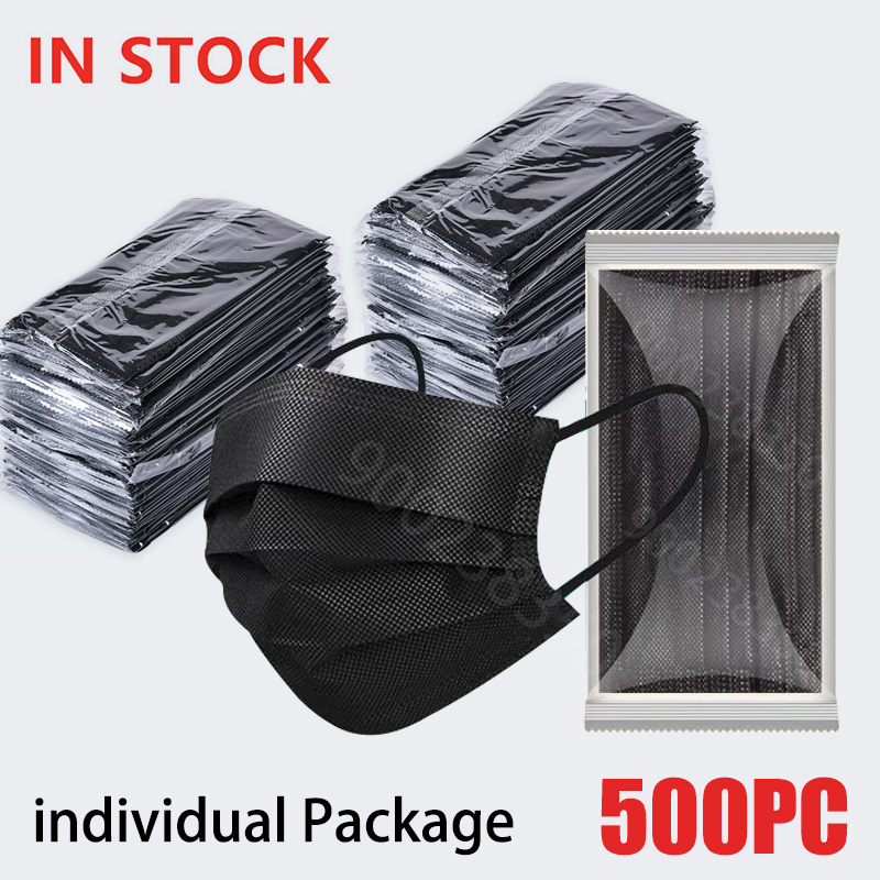 Surgical Mask - 50-500 adet Siyah Tek Kullanımlık Sertifikalı