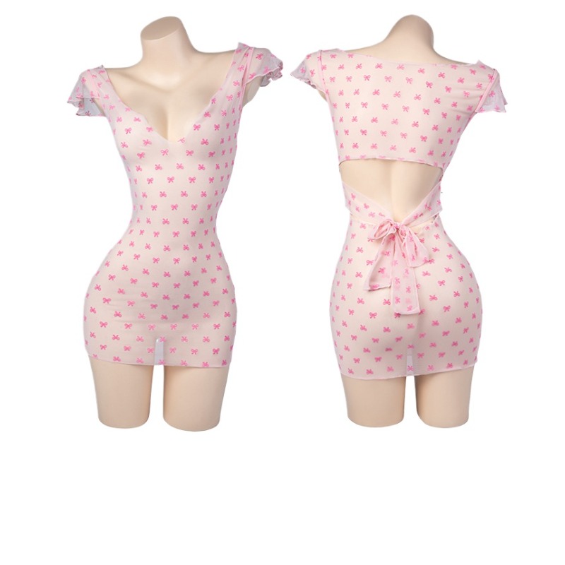 Seksi Derin V Pembe Tül Elbise - Bandage incelemesi ve fiyatı