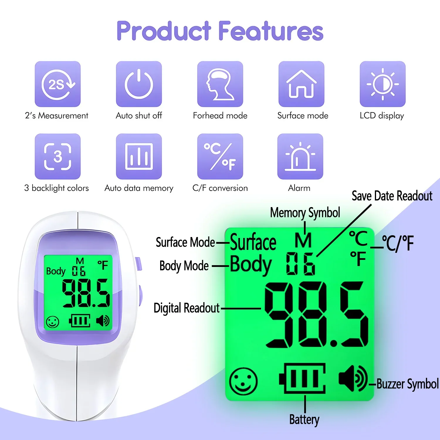 Tıbbi Kızılötesi Termometre, L - Pulse Oximeter incelemesi ve fiyatı